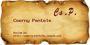 Cserny Pentele névjegykártya